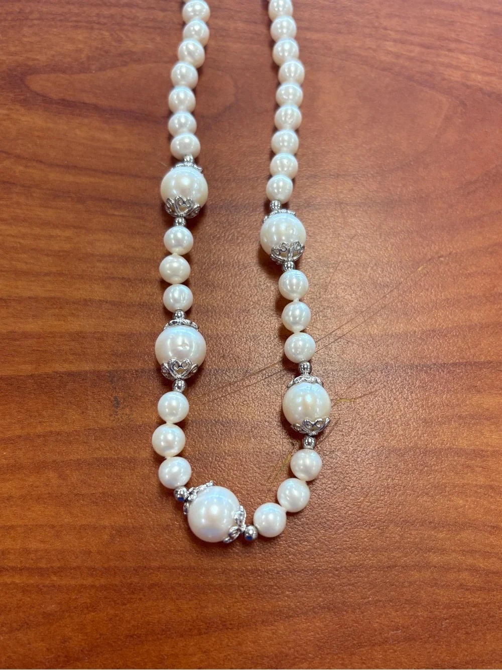 925 Sterling Silver Faux Pearl QVC Necklace
